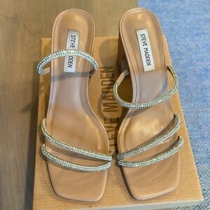 STEVE MADDEN AVANI Rhinestone Sandals - 8.5